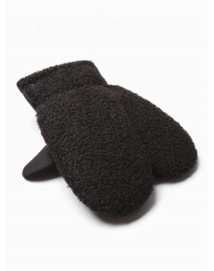 Варежки женские на иск.меху 25 см черный Minaku