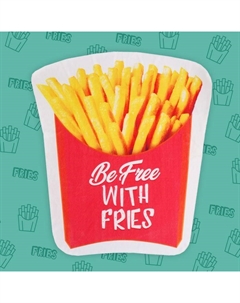 Полотенце пляжное «Картошка фри», 130×150 см, 100 % п/э Этель