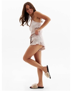 Пижама женская (топ, шорты) женский : Home collection, бежевая, размер 42 Minaku