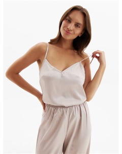 Топ домашний на бретелях женский : Home collection, бежевый, размер 46 Minaku