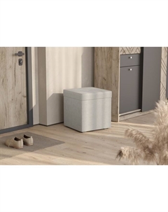 Банкетка «КУБА», 410×410×450 мм, alpha 05, цвет светло – серый Гранд кволити