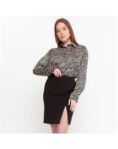 Блузка женская, цвет экрю, принт зебра, размер 44 Paderov concept