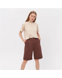 Бермуды женские : Enjoy, шоколадные, размер 46 Minaku