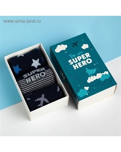 Набор детских носков Super hero, 3 пары, размер 16-18 Kaftan