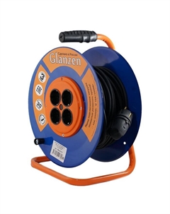 Удлинитель силовой на катушке 4 гн. КГ 3х2,5 арт. EB-30-011 Glanzen