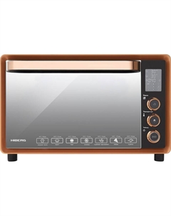 Мини-печь HIBERG PR 400 Gold moon, 1600 Вт, 40 л, 30-220°С, гриль, чёрно-золотистая Hiberg