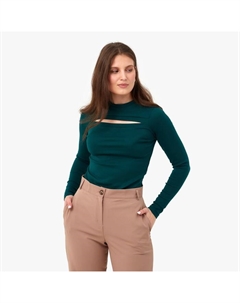 Лонгслив женский : Basic line цвет изумрудный, р-р 48 Minaku