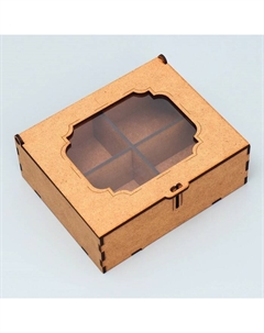 Деревянная коробка с ячейками «Рамка», 15.5×12.5×5 см Дарите счастье