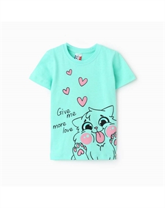 Футболка для девочки, цвет мятный, рост 122 см Be friends