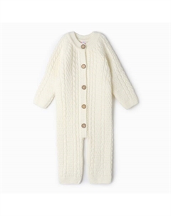 Комбинезон детский, цвет молочный, рост 62-68 см Уси-пуси