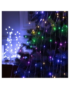 Гирлянда «Дреды» 1.5 м, IP20, серебристая нить, 125 LED, свечение мульти, 12 В Luazon lighting