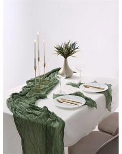 Дорожка на стол «», зелёная, 90×180 см,100% п/э Этель