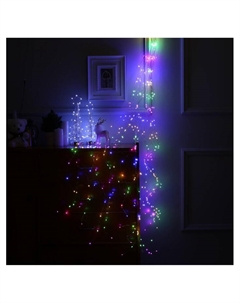 Гирлянда «Конский хвост» 20 нитей по 2 м, IP20, серебристая нить, 400 LED, свечение мульти, 12 В Luazon lighting