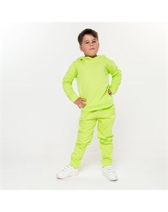 Костюм детский (толстовка, брюки) с НАЧЁСОМ, цвет салатовый, рост 116 см Юниор текстиль