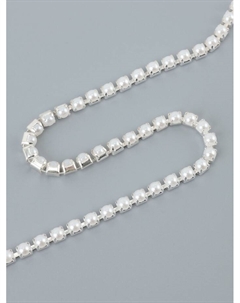 Цепь с жемчугом, металл, пластик, 3.5 мм, 9±1 м, цвет серебряный Арт узор