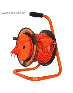 Удлинитель на катушке с выносной розеткой, 30 м, 6 А, IP20, ПВС 2х0,75 EB-30-001 Glanzen
