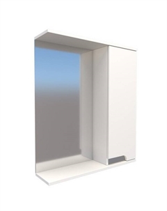 Шкаф-зеркало Леон 60, правый, цвет серый, 15 х 60 х 70 Logro