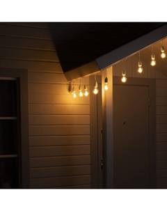 Гирлянда «Ретро белт-лайт» 10 м, IP54, УМС, белая нить, шаг 50 см, Е27 (без ламп), 220 В Luazon lighting