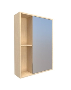 Шкаф-зеркало Венера 50, левый, цвет сонома, 15 х 50 х 70 Logro