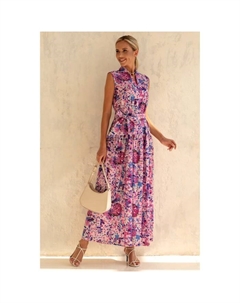 Платье макси женское, размер 50, розовое Eliseeva olesya