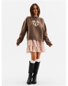 Свитшот женский : Velvet Collection цвет коричневый, размер 48 Minaku