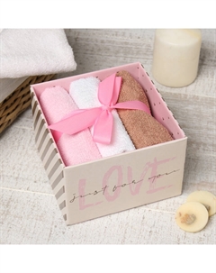 Набор махровых полотенец «. Радуга», 30×30 см - 3 шт., хлопок 100% Этель