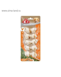 Косточки для мелких собак 8 in1 DELIGHTS XS, 7×7.5 см 8in1