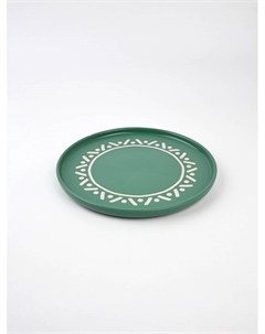 Тарелка плоская керамическая «Орнамент», d=21.7 см, ручная работа Dolce ceramo.
