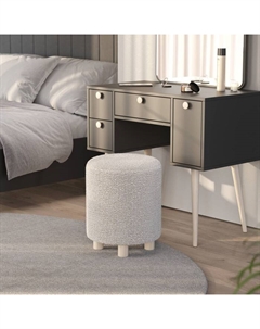 Пуф «Марта», 360×360×460 мм, ткань шенилл, цвет betsy 013 / светло-серый Гранд кволити