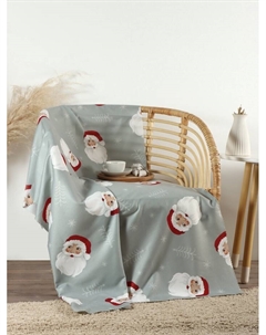 Плед флисовый новогодний «. Дед Мороз», 100×150 см, флис, пл.160 г/м² Этель