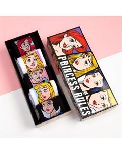 Набор носков Princess rules, Disney, 5 пар, 22-24 см Kaftan