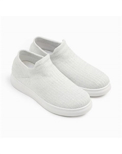 Кроссовки детские (без шнурков), цвет белый, размер 32 Milena