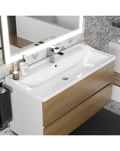 Раковина Uperwood Family, полувстраиваемая, 80 см, прямоугольная, белая