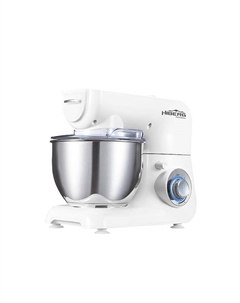 Миксер Hiberg MP 1040 W, планетарный, 1000 Вт, 4 л, 6 режимов, белый