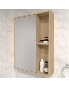 Шкаф-зеркало Венера 50, правый, цвет сонома, 15 х 50 х 70 Logro
