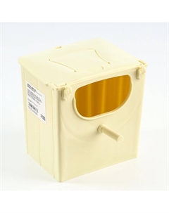 Пластиковый скворечник-гнездо для клетки, 13.5×10×12.5 см, бежевый Пижон