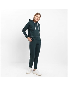 Костюм женский (худи, брюки) цвет зелёный, размер 46 Натали