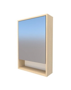 Шкаф-зеркало Флора 55, цвет сонома, 15 х 55 х 70 Logro