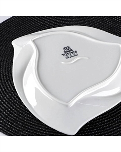 Тарелка треугольная Wilmax Ariela, d=25.5 см, фарфор, белая Wilmax england