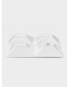 Менажница 4 ячейки Wilmax, 20×20 см, фарфор, белая Wilmax england