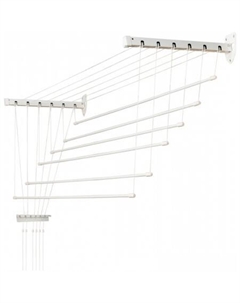 Сушилка для белья Лифт универсальное крепление 6x200см (сталь/белый) Comfort alumin