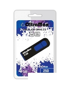 USB Flash 250 4GB (синий) [OM-4GB-250-Blue] Oltramax