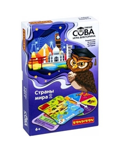Развивающая игра Умная сова Страны мира 2 ВВ4843 Bondibon