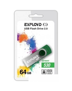 USB Flash 530 64GB (зеленый) [EX064GB530-G] Exployd
