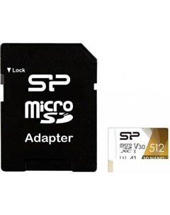 Карта памяти Superior Pro microSDXC SP512GBSTXDU3V20AB 512GB (с адаптером) Silicon power