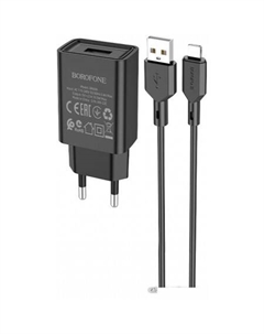 Сетевое зарядное BA68A Lightning (черный) Borofone