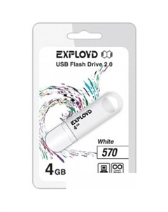 USB Flash 570 4GB (белый) Exployd
