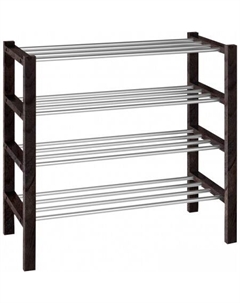 Тумба для обуви SHT-SR9-4 163348 (венге/алюм.металлик) Sheffilton