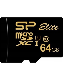 Карта памяти Elite Gold microSDXC SP064GBSTXBU1V1G 64GB Silicon power