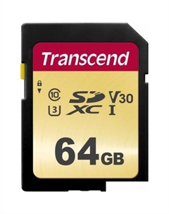 Карта памяти SDXC 500S 64GB Transcend